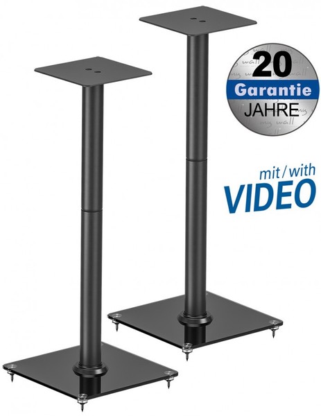 My Wall® 2 LautsprecherstäNder, Belastbar Bis 25 Kg, HöHe 765 Mm, Schwarz-image