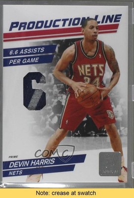 2010 Donruss Production Line Die-Cut Stats Materials 23/49 Devin Harris READ e0n