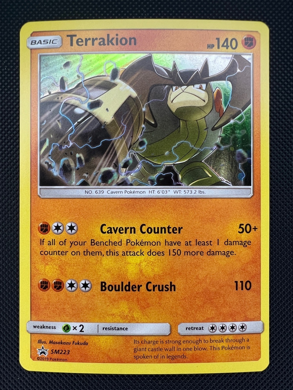 Terrakion - Sun & Moon Promo Holo Promo Pokemon NM SM223
