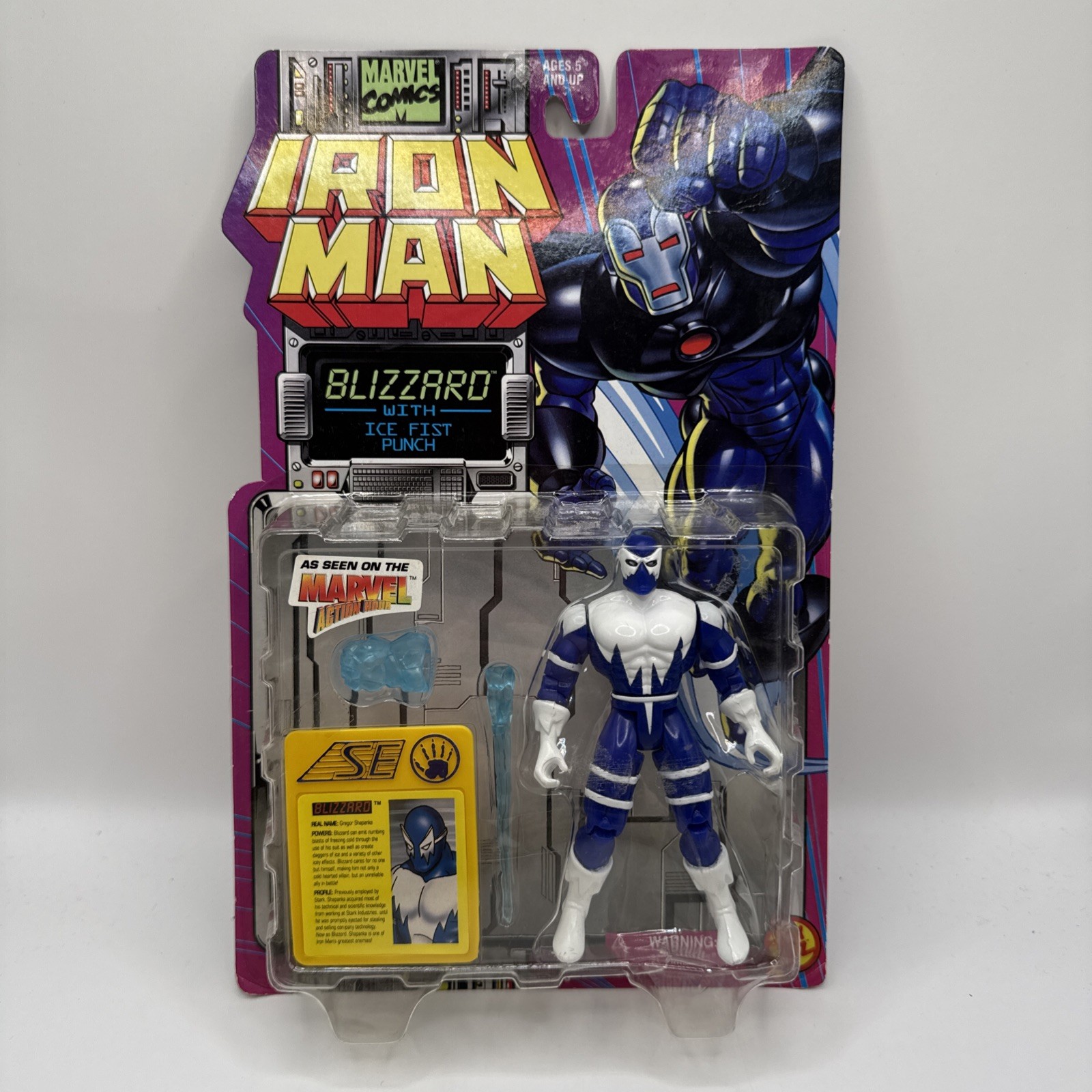 Iron Man Blizzard Marvel Articulated Action Figure Toy Biz 1995