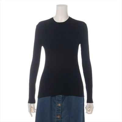 #ad #ad Prada 22SS Polyester × Rayon Knit 36 Ladies#x27; Black DNA964 Lint on fabric There $285.94