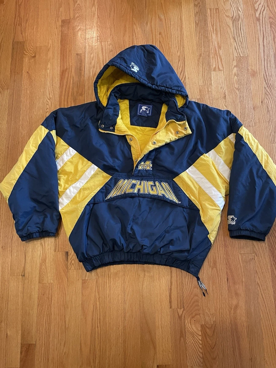 90s ミシガン・ウルヴァリンズ フットボール ジャケット L 90-00s スターター 中綿チームジャケット NCAA ミシガン