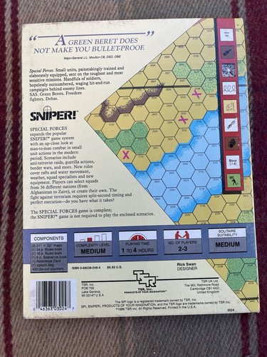 SPI, TSR Wargame Sniper Companion #2 - Special Forces, UNPUNCHED/UNUSED - Picture 3 of 13