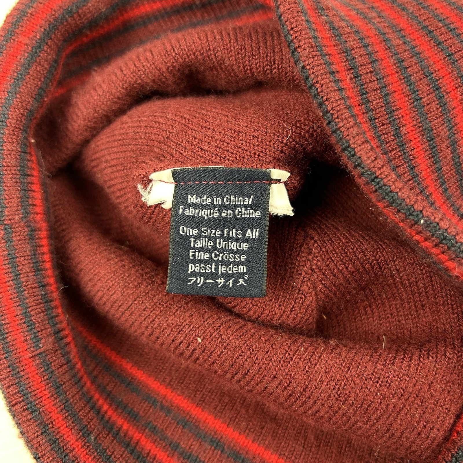 Cappello calza berretto ARC'TERYX misto lana maglia berretto rosso grigio taglia unica