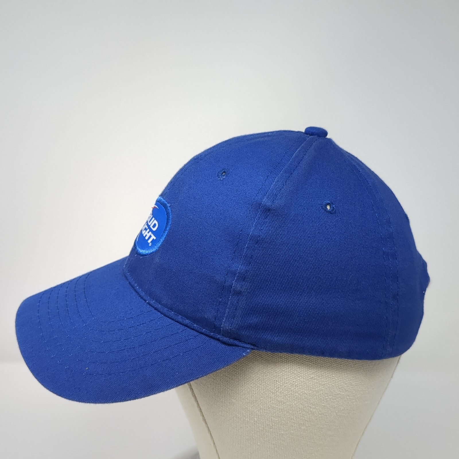 Bud Light Logo Patch Strapback Hat Blue One Size … - image 3