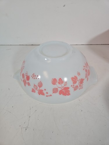 Vintage PYREX Pink Gooseberry Cinderella Mixing Bowls Full Set 44o’s - Picture 12 of 13