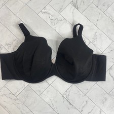 NWOT Cacique Lane Bryant Womans Full Coverage Bra Black UNDERWIRE 44C