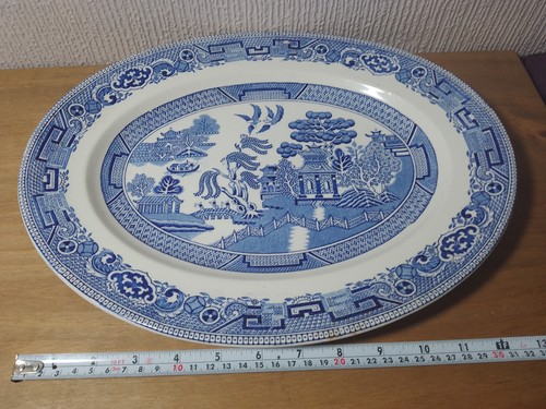 Myott England - Old Willow - 30,5 cm ovale Servierplatte/Platte [B22]