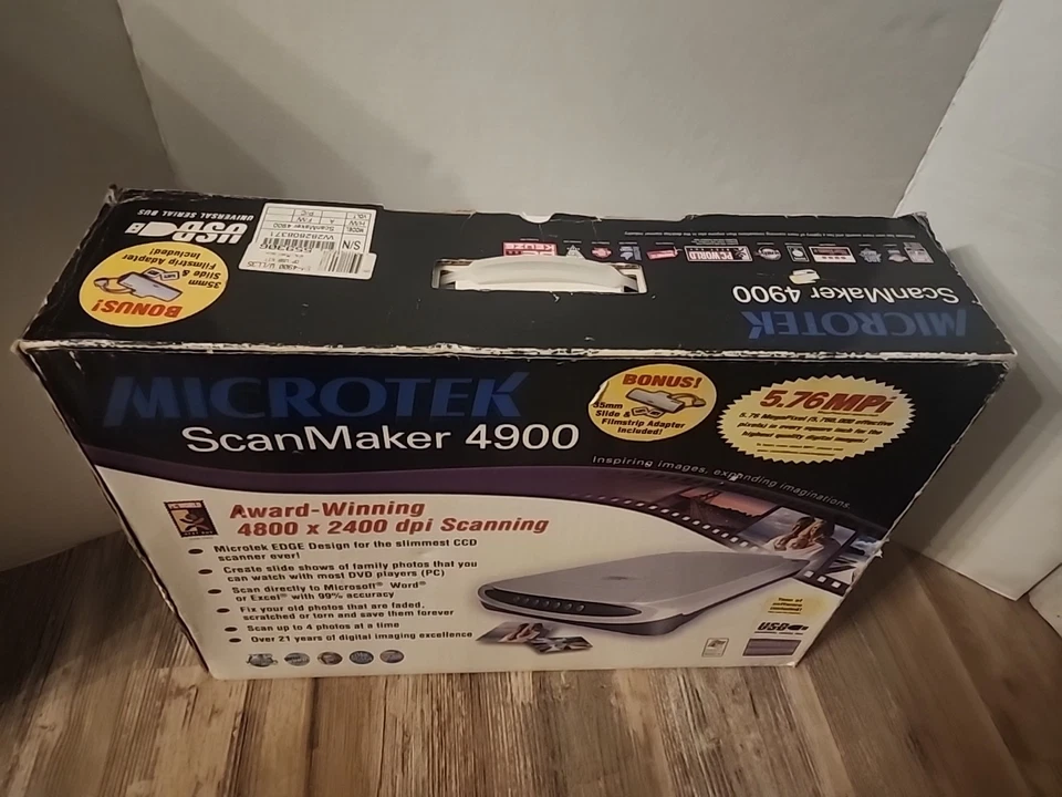 Microtek ScanMaker 4900 Legal Size Flatbed Scanner 9600x4800 DPI USED ONE DAY - Image 4 of 4