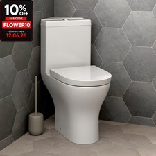 Bathroom Corner Toilet Close Coupled Space Saving WC Pan Cistern Soft Close Seat