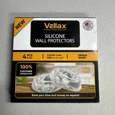 Wall Protectors  4 Pcs of Clear Rubber Knob Self Adhesive Guard Door Bumper