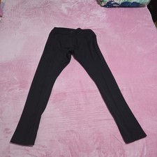 Women's Black Solid Ankle Leggings Regular Size