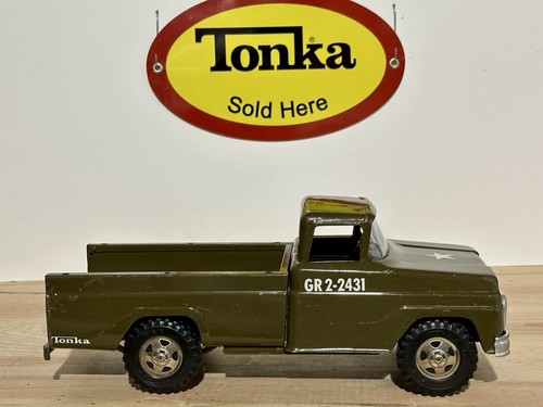 Tonka Military Pick-Up Truck 1963/1964 Army Green GR2-2431 Fantastic Shape - Picture 4 of 8