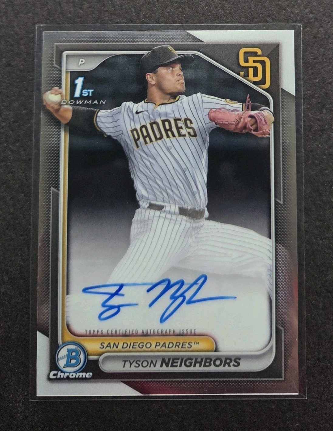 Tyson Neighbors 2024 Bowman Chrome 1st Auto  CPA-TN Padres
