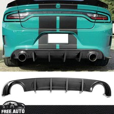 Fits 15-23 Dodge Charger Base Sxt Rear Diffuser Lip Carbon Fiber Print Pp