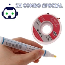 10ml  Soldering Rosin Flux Pen Free-cleaning Soldering + Desoldering Braid