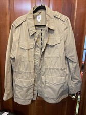 Gap Fall Jacket Button Up Size XL Khaki