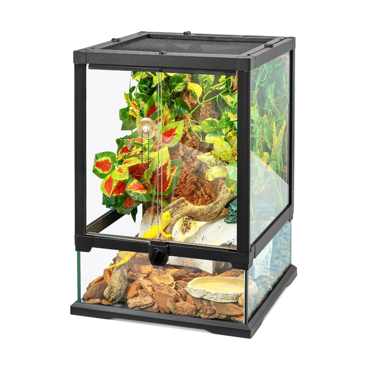 Terrarium En Acrylique Transparent Pour Reptiles - Dragon Barbu, Gecko, Serpent, Grenouille - Taille M (20x15x10 Cm) Et L (30x20x15 Cm)