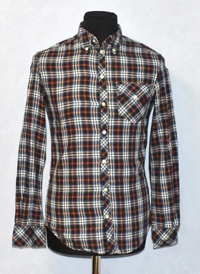 A8 Auth DOLCE & GABBANA Brad Plaid Check Button Down Long Sleeve Shirt Size XS - Image 1 of 4