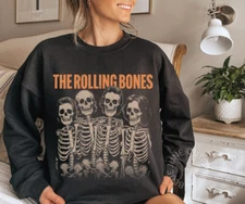 THE ROLLING BONES | FUNNY ROLLING STONES SPOOF SWEATSHIRT | SKELETON SWEATSHIRT