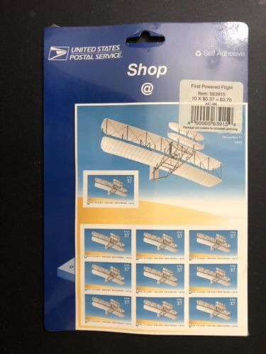 US SCOTT 3783 Sheet Of 10 First Powered Flight 37c MNH