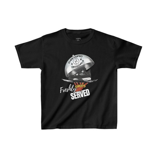 FRESHLY SERVED- KIDS Tee Shirt to match Air Jordan Retro 4 White Thunder - Picture 4 of 5