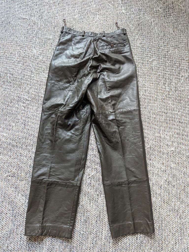 vintage 1990s leather pants LAMBSKIN leather 30x32 brown SAXONY