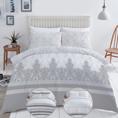 4-teilig Wende Blumen Bettdecke Quilt Bezug Bettwäsche Set Single Doppel King Size