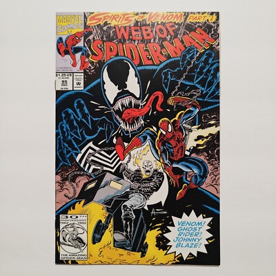 Web Of Spider-Man #95 (1992) Ghost Rider App - Spirits of Venom Pt. 1 - VF/NM