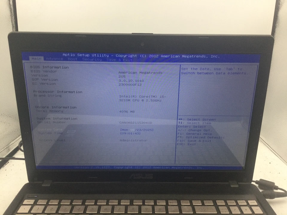 ASUS Q500A - BOOTS TO BIOS - INTEL CORE I5 3210 - NO RAM - 15" - READ DESC - BB! - Image 2 of 4