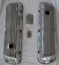 Polished Aluminum V8 Ford 289 302 351w Finned Short Valve Covers Sbf 5.0 Retro Polished Aluminum V8 Ford 289 302 351w Finned Short Valve Covers Sbf 5.0 Retro