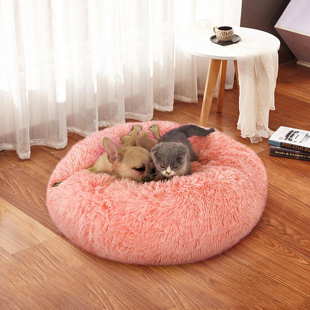 Dog Long Plush Dounts Beds Cat Calming Bed Pet Kennel Soft Fluffy Cat House Nest Goedkoop gemaakt in Japan