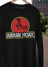 Dinosaur Hoax Meme T-SHIRT Jurassic Flat Earth Science History Conspiracy TEE