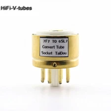 One Gold plated 7F7 TO 6SL7 6H9C 6N9P 5691 Vacuum tube convert socket DIY HIFI
