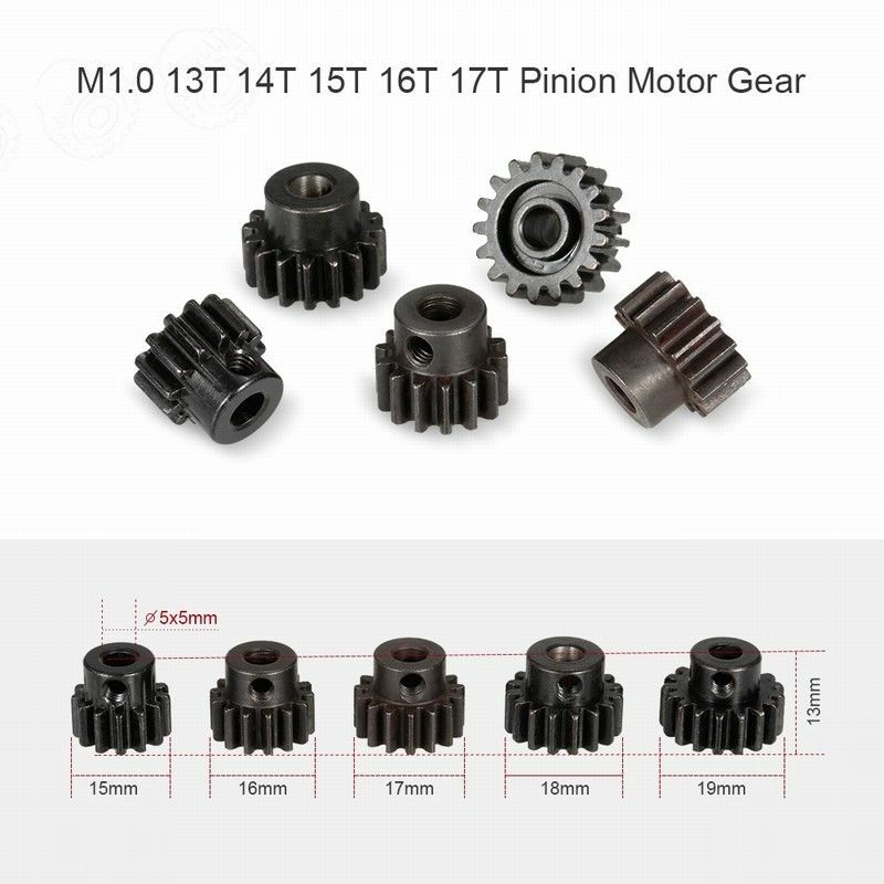 Set De Pignons En Acier Mod1 Pour Voiture RC 1/8 (Arrma Kraton, Typhon, Etc.) - Neuf