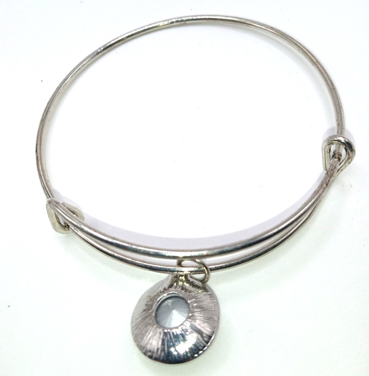 Vintage Silver Tone Charms Stackable Bangle Brace… - image 7