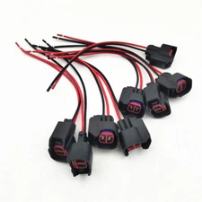 8X Fuel Injector Connector Wiring Plug Clips EV6 EV14 USCAR Pigtail Cut&Splice