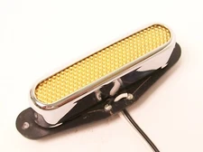Custom Telecaster Neck Pickup - Chrome & Gold Foil    EZPZ PARTS