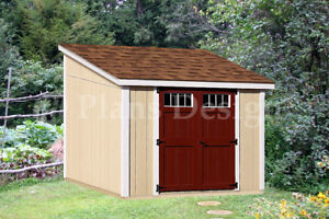 10' x 10' Deluxe Shed DIY Plans Lean To #D1010L, Material 