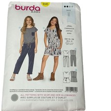 Burda Kids Sewing Pattern 9345 Jumpsuit Size 6-13 View B Cut To Size 11 Easy