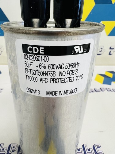 CDE Capacitors 50uF + 6% 600VAC 03-020601-00 - Picture 2 of 7