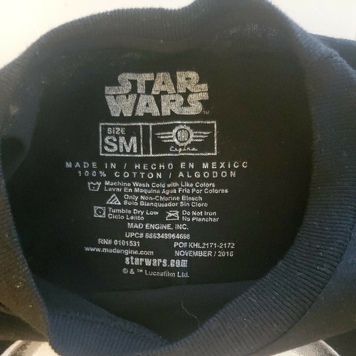 New Star Wars Darth Vader "My Happy Face" Unisex T-shirt Small  - Picture 3 of 3