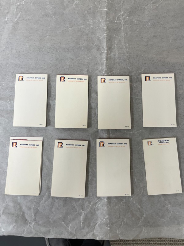 Vintage  Roadway  Express 3" x 5"  Notepads 8 lot