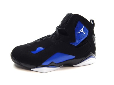 JORDAN MEN'S TRUE FLIGHT 342964 042 BLACK WHITE GAME ROYAL SHOES SIZE 10