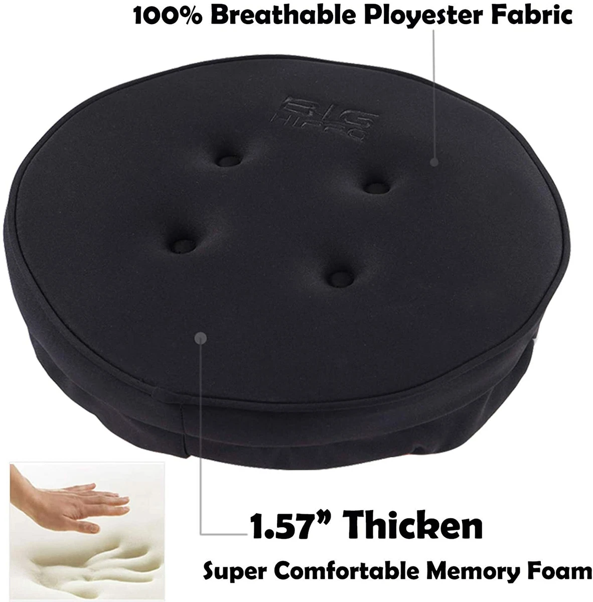 Memory foam top bar stool cushion
