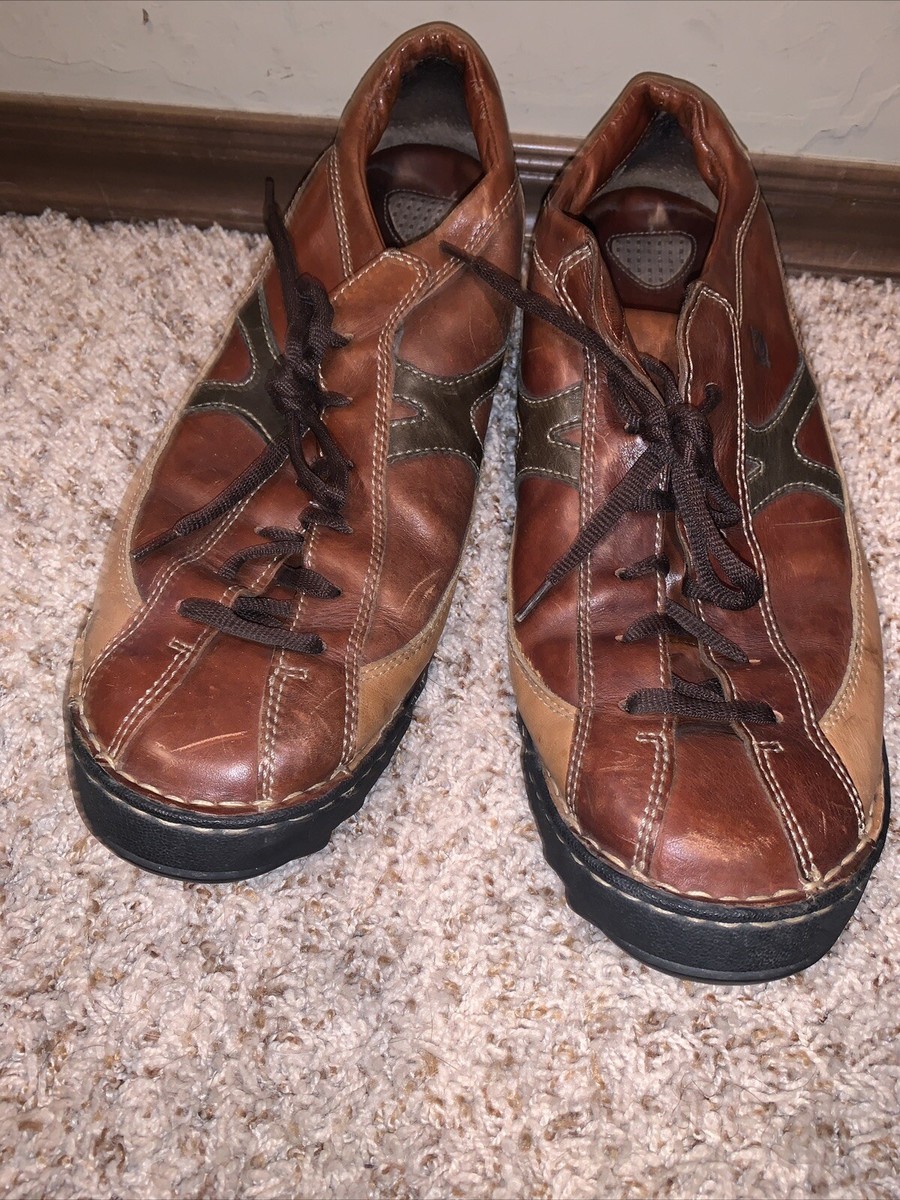 Born Shoes Mens 12 M Brown Leather Casual Sneaker Lace Up B5449