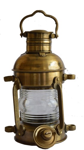 Antique 14.5" Large Ship Boat Oil Lantern Maritime Nautical Collectible Décor - Picture 10 of 17