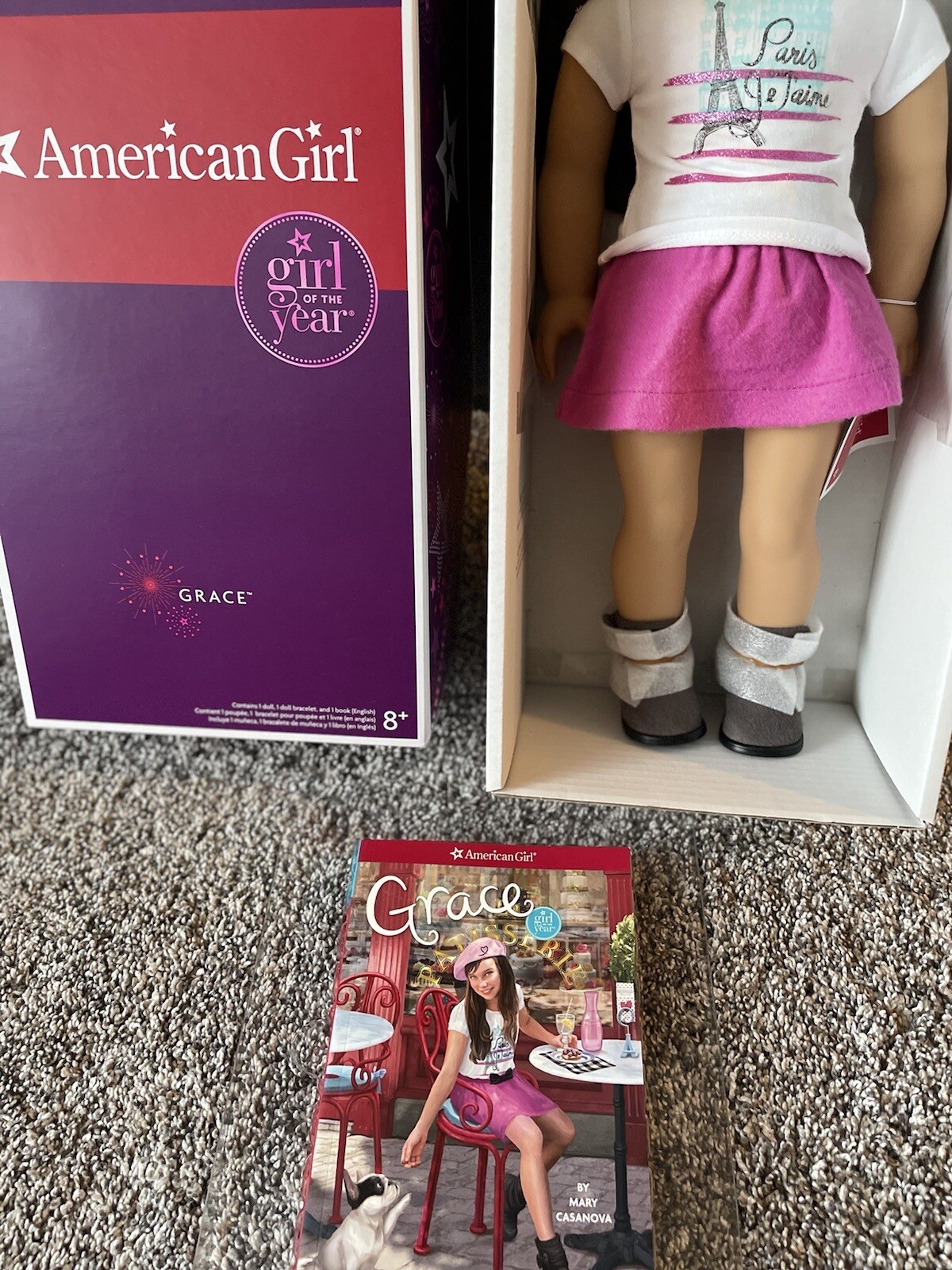 American Girl Doll GRACE THOMAS 18" DOLL Bracelet Book, Girl of the
