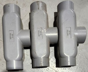 (Lot of 3) Killark OT-5 1-1/2" Aluminum Conduit Outlet Body Type T