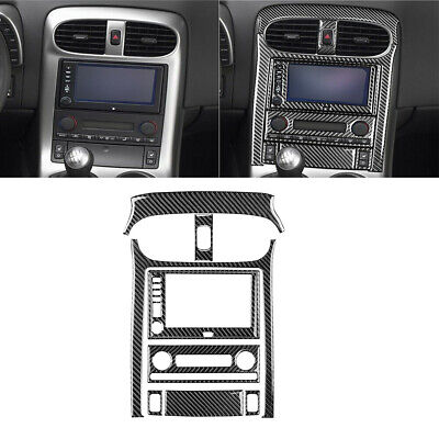 2Pcs For Chevrolet Corvette C6 05-07 Red Carbon Fiber Center Console Panel Cover